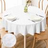 imageSmiry Rectangle Table Cloth Waterproof Heavy Duty Vinyl Tablecloths Wipeable Washable Table Cover for Kitchen and Dining Room Brown 60quot X 84quotWhite