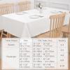 imageSmiry Rectangle Table Cloth Waterproof Heavy Duty Vinyl Tablecloths Wipeable Washable Table Cover for Kitchen and Dining Room Brown 60quot X 84quotWhite