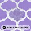 imageSmiry Rectangle Table Cloth Waterproof Vinyl Tablecloths with Flannel Backing for Rectangle Tables Wipeable Spillproof Plastic Tablecloth for Dining Camping Indoor and Outdoor 60quotx84quot BlackLavender