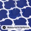 imageSmiry Rectangle Table Cloth Waterproof Vinyl Tablecloths with Flannel Backing for Rectangle Tables Wipeable Spillproof Plastic Tablecloth for Dining Camping Indoor and Outdoor 60quotx84quot BlackNavy Blue