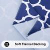 imageSmiry Rectangle Table Cloth Waterproof Vinyl Tablecloths with Flannel Backing for Rectangle Tables Wipeable Spillproof Plastic Tablecloth for Dining Camping Indoor and Outdoor 60quotx84quot BlackNavy Blue