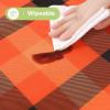 imageSmiry Round Plastic Table Cloth Waterproof Vinyl Tablecloth with Flannel Backing Wipeable Buffalo Plaid Table Cover for Dining Indoor and Outdoor Khaki ampamp White 60quot RoundBlack  Yellow