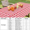 imageSmiry Round Plastic Table Cloth Waterproof Vinyl Tablecloth with Flannel Backing Wipeable Buffalo Plaid Table Cover for Dining Indoor and Outdoor Khaki ampamp White 60quot RoundRed  White
