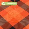 imageSmiry Round Plastic Table Cloth Waterproof Vinyl Tablecloth with Flannel Backing Wipeable Buffalo Plaid Table Cover for Dining Indoor and Outdoor Khaki ampamp White 60quot RoundBlack  Yellow
