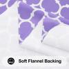 imageSmiry Square Table Cloth Waterproof Vinyl Tablecloths with Flannel Backing for Square Tables Wipeable Spillproof Plastic Tablecloth for Dining Camping Indoor and Outdoor 54quot x 54quot BlackLavender