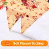 imageSmiry Square Table Cloth Waterproof Vinyl Tablecloths with Flannel Backing for Square Tables Wipeable Spillproof Plastic Tablecloth for Dining Camping Indoor and Outdoor 54quot x 54quot BlackYellow