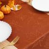 imageSmiry Thanksgiving Table Runner 13x72 Inch Waterproof Fabric Damask Table Runner for Harvest Parties and Holidays TerracottaMaple Leaves