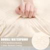 imageSmiry Waterproof Couch Cushion Covers Stretch Sofa Covers for 2 Cushion Couch Washable Sofa Slipcover Elastic Furniture Protector for Pets Kids 2 Pack Beige