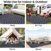 imageSmiry Waterproof Outdoor Rug 5x8 ft Reversible Plastic Straw Patio Camping Rugs Outdoor Indoor RV Mat Carpet for Patio Outside Entry Backyard Deck Bench Picnic Camper Black ampamp WhiteBlack and Grey
