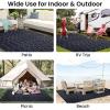imageSmiry Waterproof Outdoor Rug 5x8 ft Reversible Plastic Straw Patio Camping Rugs Outdoor Indoor RV Mat Carpet for Patio Outside Entry Backyard Deck Bench Picnic Camper Black ampamp WhiteDark Grey