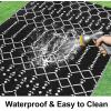 imageSmiry Waterproof Outdoor Rug 5x8 ft Reversible Plastic Straw Patio Camping Rugs Outdoor Indoor RV Mat Carpet for Patio Outside Entry Backyard Deck Bench Picnic Camper Black ampamp WhiteBlack