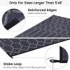 imageSmiry Waterproof Outdoor Rug 5x8 ft Reversible Plastic Straw Patio Camping Rugs Outdoor Indoor RV Mat Carpet for Patio Outside Entry Backyard Deck Bench Picnic Camper Black ampamp WhiteDark Grey