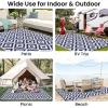 imageSmiry Waterproof Outdoor Rug 5x8 ft Reversible Plastic Straw Patio Camping Rugs Outdoor Indoor RV Mat Carpet for Patio Outside Entry Backyard Deck Bench Picnic Camper Black ampamp WhiteWhite and Navy