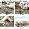 imageSmiry Waterproof Outdoor Rug 5x8 ft Reversible Plastic Straw Patio Camping Rugs Outdoor Indoor RV Mat Carpet for Patio Outside Entry Backyard Deck Bench Picnic Camper Black ampamp WhiteBlack and Beige