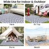 imageSmiry Waterproof Outdoor Rug 5x8 ft Reversible Plastic Straw Patio Camping Rugs Outdoor Indoor RV Mat Carpet for Patio Outside Entry Backyard Deck Bench Picnic Camper Black ampamp WhiteWhite and Grey