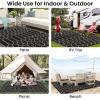 imageSmiry Waterproof Outdoor Rug 5x8 ft Reversible Plastic Straw Patio Camping Rugs Outdoor Indoor RV Mat Carpet for Patio Outside Entry Backyard Deck Bench Picnic Camper Black ampamp WhiteBeige