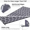 imageSmiry Waterproof Outdoor Rug 5x8 ft Reversible Plastic Straw Patio Camping Rugs Outdoor Indoor RV Mat Carpet for Patio Outside Entry Backyard Deck Bench Picnic Camper Black ampamp WhiteGrey