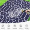 imageSmiry Waterproof Outdoor Rug 5x8 ft Reversible Plastic Straw Patio Camping Rugs Outdoor Indoor RV Mat Carpet for Patio Outside Entry Backyard Deck Bench Picnic Camper Black ampamp WhiteNavy