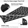 imageSmiry Waterproof Outdoor Rug 5x8 ft Reversible Plastic Straw Patio Camping Rugs Outdoor Indoor RV Mat Carpet for Patio Outside Entry Backyard Deck Bench Picnic Camper Black ampamp WhiteBlack