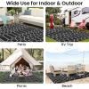 imageSmiry Waterproof Outdoor Rug 5x8 ft Reversible Plastic Straw Patio Camping Rugs Outdoor Indoor RV Mat Carpet for Patio Outside Entry Backyard Deck Bench Picnic Camper Black ampamp WhiteBlack
