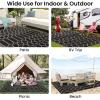 imageSmiry Waterproof Outdoor Rug 5x8 ft Reversible Plastic Straw Patio Camping Rugs Outdoor Indoor RV Mat Carpet for Patio Outside Entry Backyard Deck Bench Picnic Camper Black ampamp WhiteChampagne