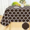 imageSmiry Rectangle Table Cloth Cover Waterproof Vinyl Tablecloth with Flannel Backing for Rectangle Tables Wipeable Spillproof Plastic Tablecloths for Dining Camping Indoor Outdoor 60quotx84quot Coffee
