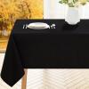 imageSmiry Rectangle Table Cloth Waterproof AntiScratch Polyester Tablecloth Decorative Washable Fabric Table Cover for Dining Buffet Parties and Outdoor 60x84 BlackBlack