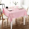 imageSmiry Rectangle Table Cloth Waterproof Heavy Duty Vinyl Tablecloths Wipeable Washable Table Cover for Kitchen and Dining Room Brown 60quot X 84quotPink