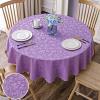imageSmiry Rectangle Table Cloth Waterproof Heavy Duty Vinyl Tablecloths Wipeable Washable Table Cover for Kitchen and Dining Room Brown 60quot X 84quotPurple