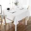 imageSmiry Rectangle Table Cloth Waterproof Heavy Duty Vinyl Tablecloths Wipeable Washable Table Cover for Kitchen and Dining Room Brown 60quot X 84quotWhite