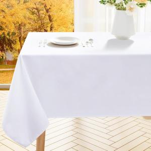 imageSmiry Rectangle Table Cloth Waterproof AntiScratch Polyester Tablecloth Decorative Washable Fabric Table Cover for Dining Buffet Parties and Outdoor 60x84 BlackWhite