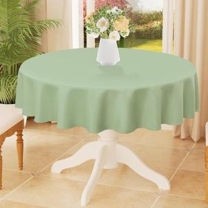 imageSmiry Rectangle Table Cloth Waterproof AntiScratch Polyester Tablecloth Decorative Washable Fabric Table Cover for Dining Buffet Parties and Outdoor 60x84 BlackSage Green