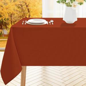 imageSmiry Rectangle Table Cloth Waterproof AntiScratch Polyester Tablecloth Decorative Washable Fabric Table Cover for Dining Buffet Parties and Outdoor 60x84 BlackRust