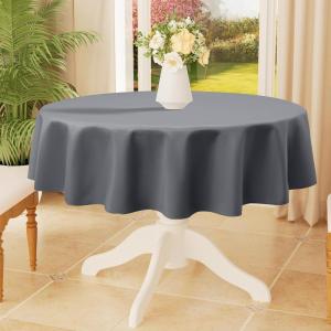 imageSmiry Rectangle Table Cloth Waterproof AntiScratch Polyester Tablecloth Decorative Washable Fabric Table Cover for Dining Buffet Parties and Outdoor 60x84 BlackGrey