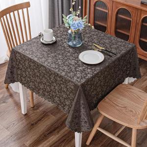 imageSmiry Rectangle Table Cloth Waterproof Heavy Duty Vinyl Tablecloths Wipeable Washable Table Cover for Kitchen and Dining Room Brown 60quot X 84quotCoffee