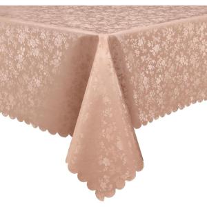 imageSmiry Rectangle Table Cloth Waterproof Heavy Duty Vinyl Tablecloths Wipeable Washable Table Cover for Kitchen and Dining Room Brown 60quot X 84quotTan