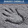 imageSmiry Luxury Chenille Bathroom Rugs 24x16 Extra Soft and Absorbent Shaggy Bath Mat Machine Washable NonSlip Plush Carpet Runner for Tub Shower and Floor Home Decor Accessories Grey