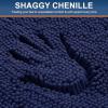 imageSmiry Luxury Chenille Bathroom Rugs 24x16 Extra Soft and Absorbent Shaggy Bath Mat Machine Washable NonSlip Plush Carpet Runner for Tub Shower and Floor Home Decor Accessories Navy Blue