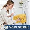 imageSmiry Luxury Chenille Bathroom Rugs 24x16 Extra Soft and Absorbent Shaggy Bath Mat Machine Washable NonSlip Plush Carpet Runner for Tub Shower and Floor Home Decor Accessories Yellow