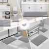 imageSmiry Luxury Chenille Bathroom Rugs 24x16 Extra Soft and Absorbent Shaggy Bath Mat Machine Washable NonSlip Plush Carpet Runner for Tub Shower and Floor Home Decor Accessories Grey
