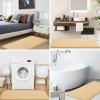 imageSmiry Memory Foam Bath Mat 24x16 Extra Soft and Absorbent Bathroom Mats Non Slip Washable Carpet for Floor Shower and Tub Beige