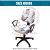 imageSmiry Printed Office Computer Chair Seat Covers Stretch Fit Universal Desk Rotating Chair Cover Washable Removable Seat Cushion Protectors  BeigeBeige