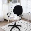 imageSmiry Printed Office Computer Chair Seat Covers Stretch Fit Universal Desk Rotating Chair Cover Washable Removable Seat Cushion Protectors  BeigeBeige