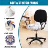 imageSmiry Printed Office Computer Chair Seat Covers Stretch Fit Universal Desk Rotating Chair Cover Washable Removable Seat Cushion Protectors  BeigeBeige