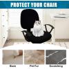 imageSmiry Printed Office Computer Chair Seat Covers Stretch Fit Universal Desk Rotating Chair Cover Washable Removable Seat Cushion Protectors  BeigeBlack