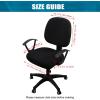 imageSmiry Printed Office Computer Chair Seat Covers Stretch Fit Universal Desk Rotating Chair Cover Washable Removable Seat Cushion Protectors  BeigeBlack
