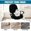imageSmiry Printed Office Computer Chair Seat Covers Stretch Fit Universal Desk Rotating Chair Cover Washable Removable Seat Cushion Protectors  BeigeBlack