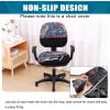 imageSmiry Printed Office Computer Chair Seat Covers Stretch Fit Universal Desk Rotating Chair Cover Washable Removable Seat Cushion Protectors  BeigeBlue Green