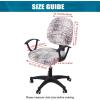 imageSmiry Printed Office Computer Chair Seat Covers Stretch Fit Universal Desk Rotating Chair Cover Washable Removable Seat Cushion Protectors  BeigeBrown and White