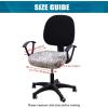 imageSmiry Printed Office Computer Chair Seat Covers Stretch Fit Universal Desk Rotating Chair Cover Washable Removable Seat Cushion Protectors  BeigeBrown and White